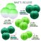 14 pcs paper lanterns green Chinese paper lanterns decorated indoor rooms and outdoor party supplies