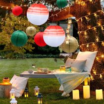 14 pcs paper lanterns mixed red cute Chinese paper lanterns decorated Christmas party supplies