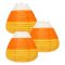 3pcs Halloween Party Themed Hanging Candy Corn Paper Lanterns