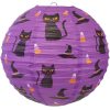 3pcs Halloween Party Themed Hanging Cat Witch Hat and Candy Paper Lanterns