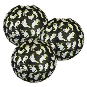 3pcs Halloween Party Themed Hanging Cute Ghosts Paper Lanterns