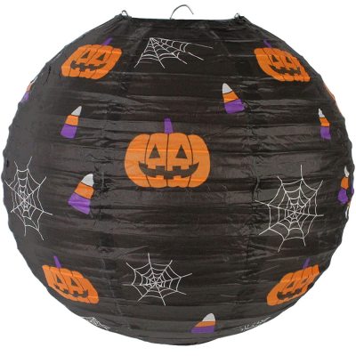 3pcs Halloween Party Themed Hanging Pumpkin Candy Spider Webs Lanterns