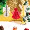 SUNBEAUTY Christmas Tree Ornaments Kit | Hanging Angel Honeycomb Balls