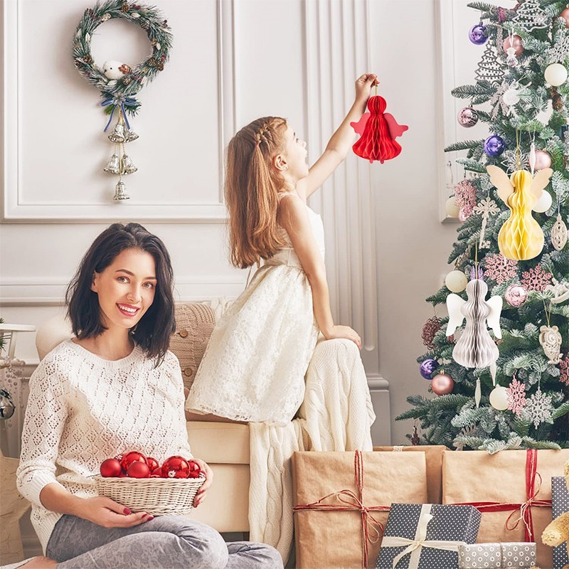 Décoration de Noël en nid d'abeille
