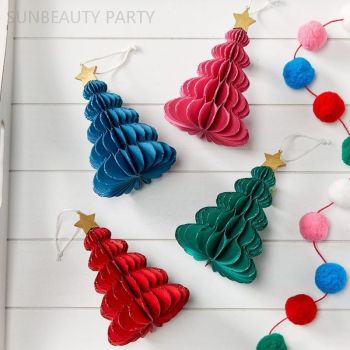 Christmas Tree Paper Honeycomb Balls | Christmas Tree Decorations Supplier