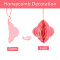 Pink Christmas Ornaments Personalized Honeycomb Decoration for Christmas Holiday Party Decor