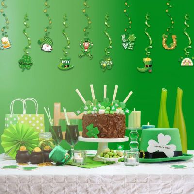 Custom St Patrick's Day Decorations | Shamrock Hanging Decorative Swirls Supplier