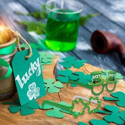 Personalized Shamrock Party Glasses | Photo Booth Props St Patrick Day Decorations Wholesale
