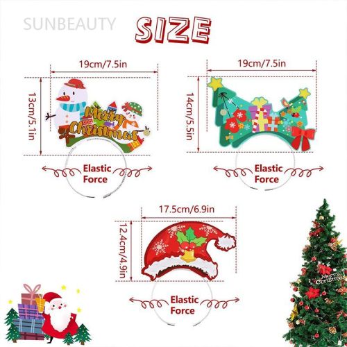 Custom 6 PCS Cute Christmas Headbands | Christmas Hats Toppers for Christmas Party Photos Booths