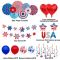 Patriotic Red White Blue Hanging Decorations for Memorial Independence Day Party Supplies