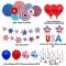 Patriotic Red White Blue Hanging Decorations for Memorial Independence Day Party Supplies