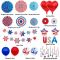 Patriotic Red White Blue Hanging Decorations for Memorial Independence Day Party Supplies