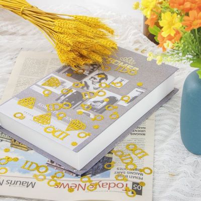 Diamond Ring Engagement Paper Confetti  | 500Pcs Gold Confetti Paper Table Decoration