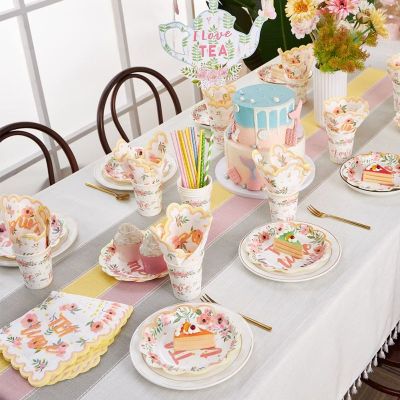 Bulk Buy Disposable Paper Cups for Women Girls Birthday Tea Party Decorations