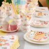 Bulk Buy Disposable Paper Plates for Women Girls Birthday Tea Party Decorations
