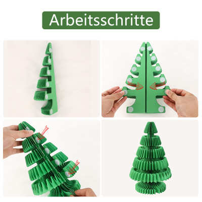 Custom Christmas Tree Centerpiece Decorations | Christmas Crafts Ornaments Foldable Paper Honeycomb