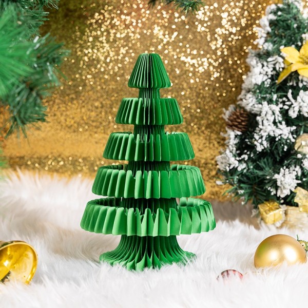 Custom Christmas Tree Centerpiece Decorations | Christmas Crafts Ornaments Foldable Paper Honeycomb