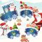 7PCS Christmas Yard Signs with Stakes Train Shape Christmas Yard Decorations Supplier
