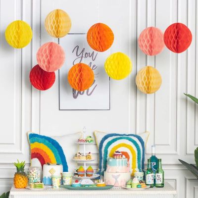 Multicolor Hanging Tissue Paper Honeycomb Balls Party Decorations Wholesale