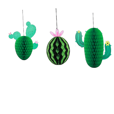 JOYEET Kit de décorations en nid d'abeille Cactus pastèque pour fournitures de fête en gros