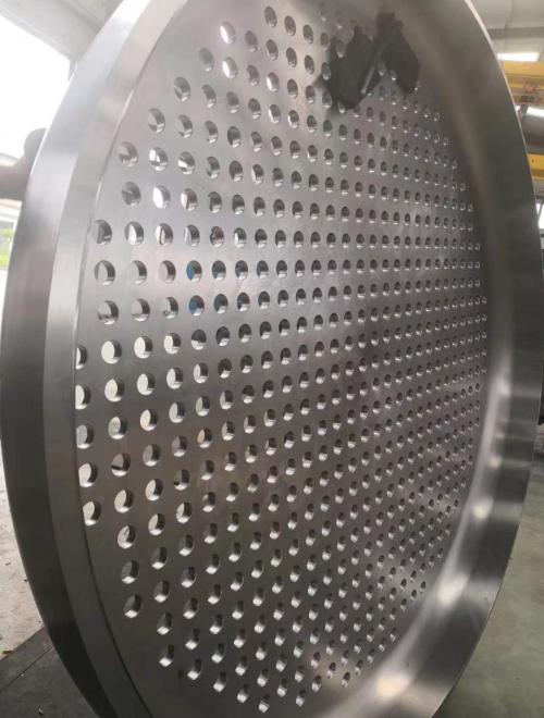 Customized tube sheet in carbon stainless alloy steel for heavy industry use