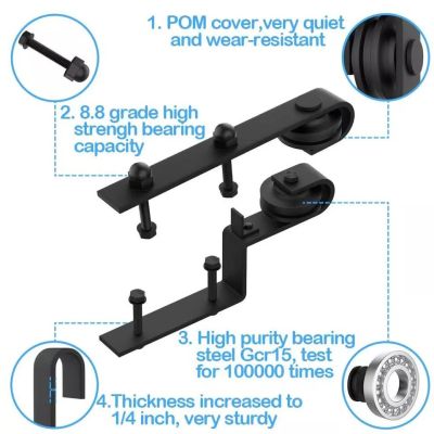 Basic I Shape Low Clearance Barn Door Hardware