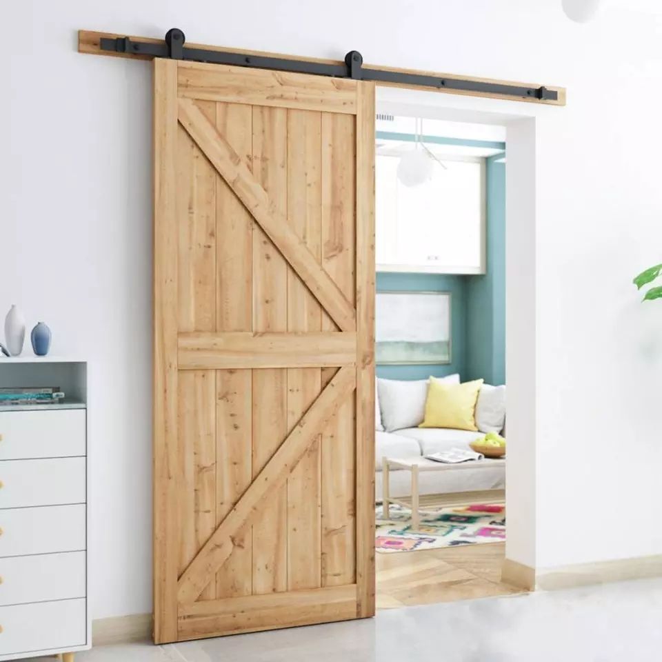 Basic T shape Low Clearance Barn Door Hardware WEKIS Furniture