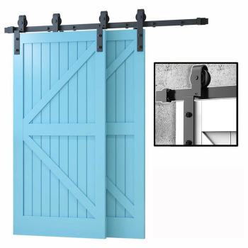 Bypass Barn Door Hardware Kit Basic
