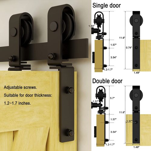Double Bifold Barn Door Hardware Kit