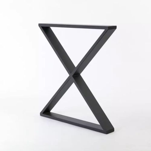 Pata de mesa de metal de tubo cuadrado con forma de embudo