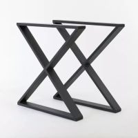Funnel Shape Square Tube Metal Table Leg