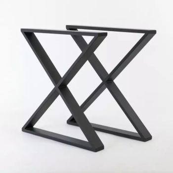 Funnel Shape Square Tube Metal Table Leg
