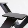 Pata de mesa de metal en forma de X negro