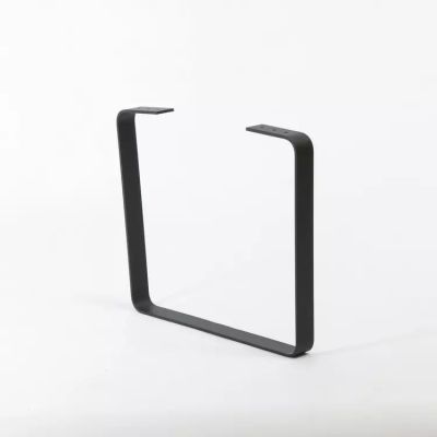 Pied de table en métal en forme de U noir pour banc