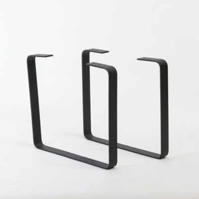 U Shape Metal Table Leg Black for Bench