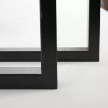 Squared Metal Table Leg in black