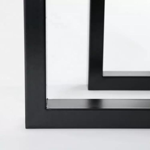 Squared Metal Table Leg in black