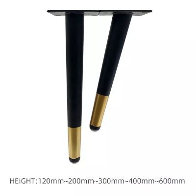 Steel Sofa Leg in Black and Gold