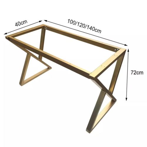 Steel Table Frame in Gold Coating