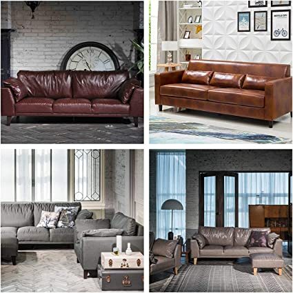 leather sofa with wooden legs