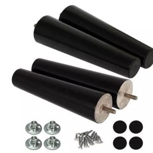 WEKIS Wooden Sofa Legs for Couch in Espresso Color