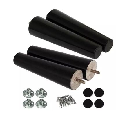 WEKIS Wooden Sofa Legs for Couch in Espresso Color