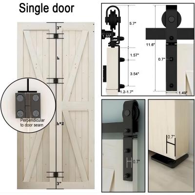 WEKIS 3.18 FT Single Bi-fold Barn Door Hardware Kit
