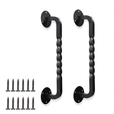 WEKIS Cast Iron Twisted Wrought Barn Door Handle