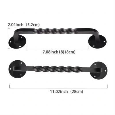WEKIS Cast Iron Twisted Wrought Barn Door Handle