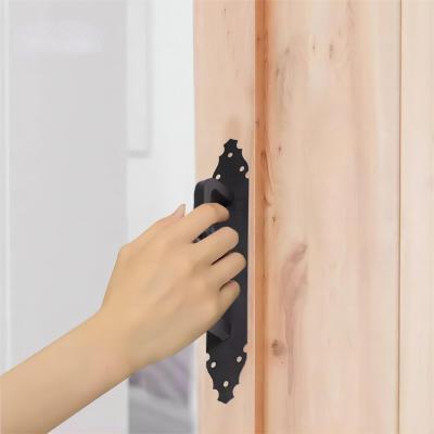 WEKIS Rustic Antique Twisted Wrought Barn Door Handle