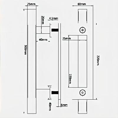 WEKIS Rustic Two Side Barn Door Handle