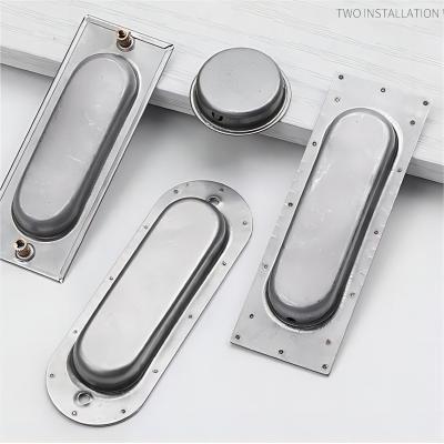 WEKIS Barn Door Handle in Recessed Invisible Stainless Steel