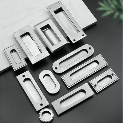 WEKIS Barn Door Handle in Recessed Invisible Stainless Steel