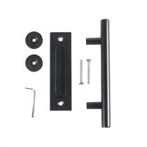 WEKIS Square Shape Powder Coating Black Barn Door Handle